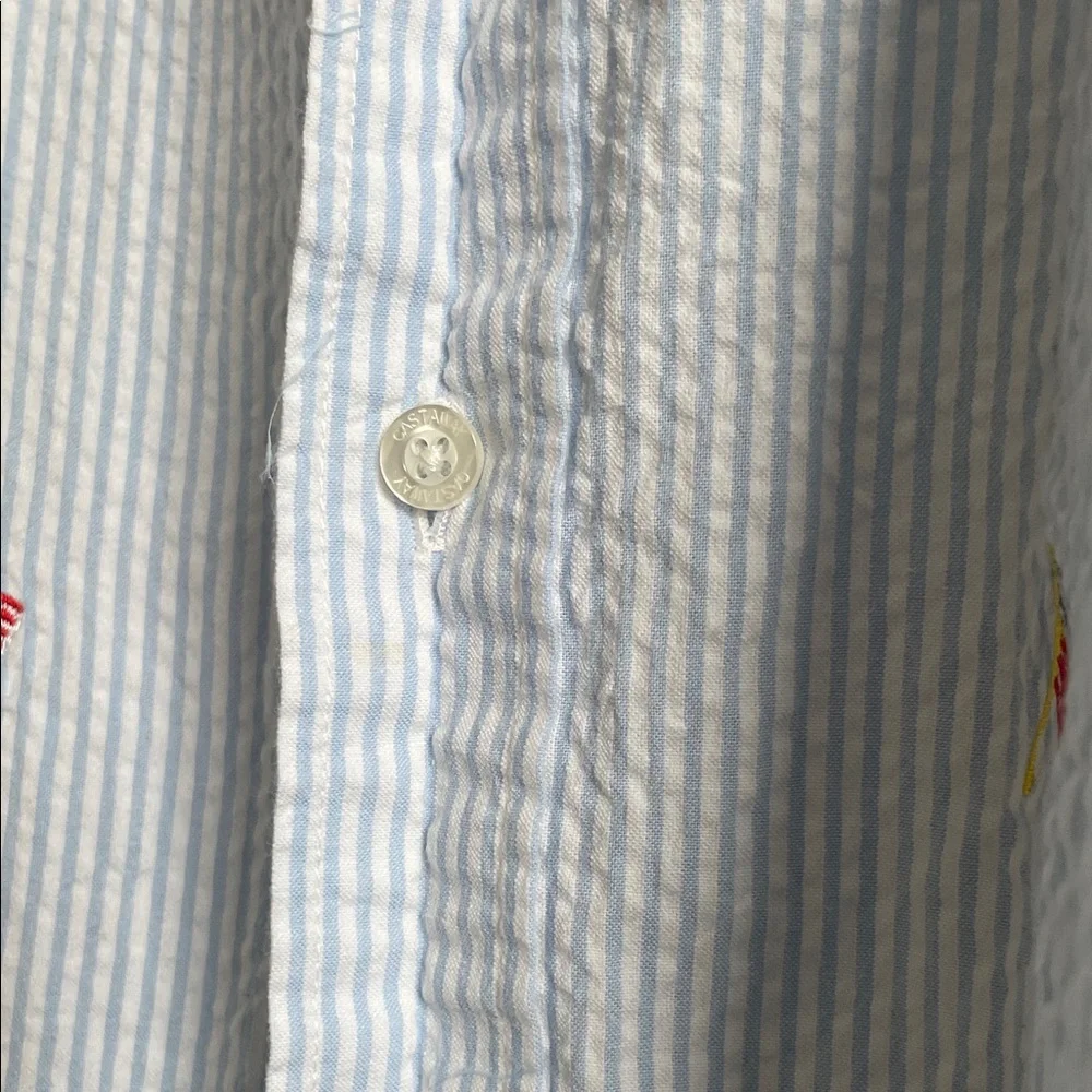 Castaway Light Blue Shirt with Red Embroidery - Picture 4 of 7